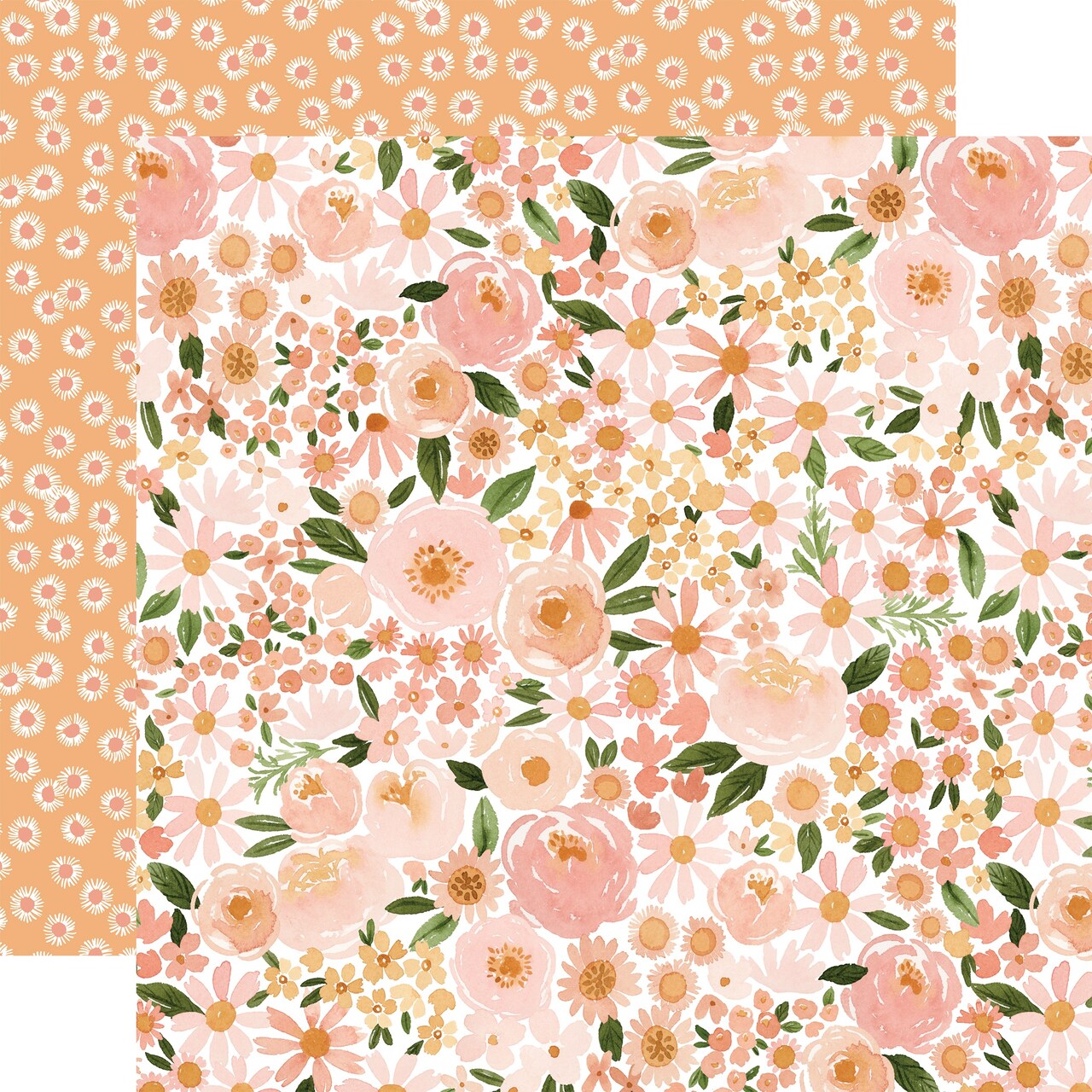 Flora No. 6 Double-Sided Cardstock 12"X12"-Soft Medium Floral